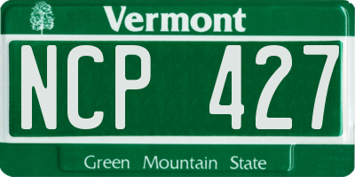 VT license plate NCP427