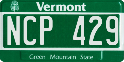 VT license plate NCP429