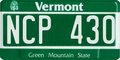 VT license plate NCP430
