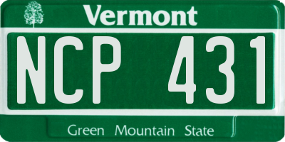 VT license plate NCP431