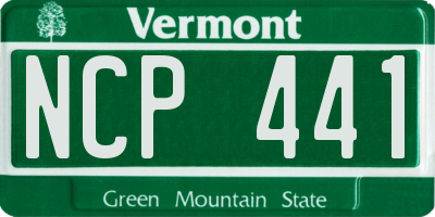 VT license plate NCP441