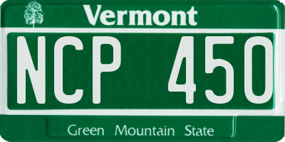 VT license plate NCP450