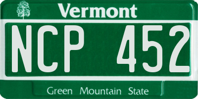 VT license plate NCP452