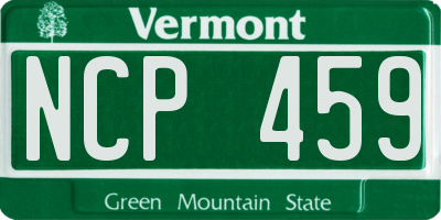 VT license plate NCP459