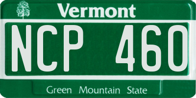 VT license plate NCP460