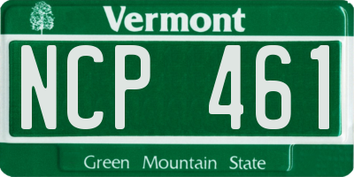 VT license plate NCP461