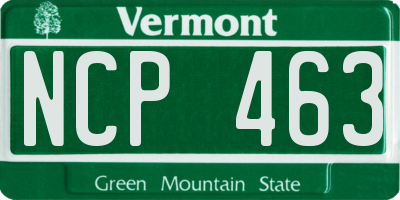 VT license plate NCP463