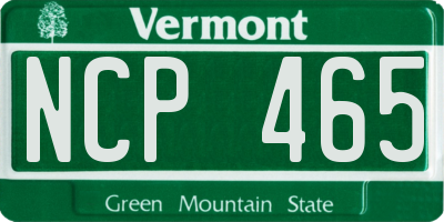 VT license plate NCP465