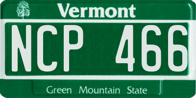 VT license plate NCP466