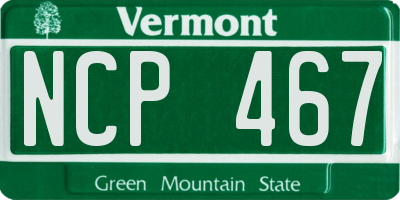 VT license plate NCP467