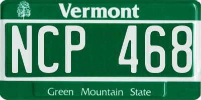VT license plate NCP468