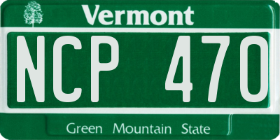 VT license plate NCP470