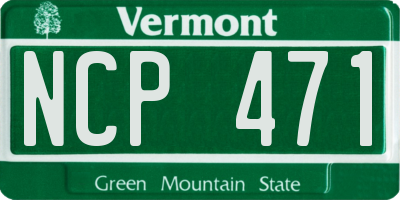 VT license plate NCP471