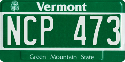 VT license plate NCP473
