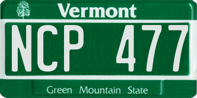 VT license plate NCP477