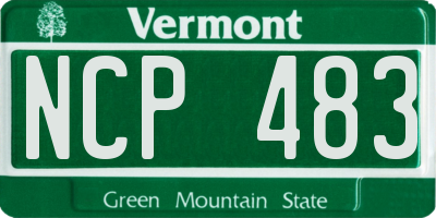 VT license plate NCP483
