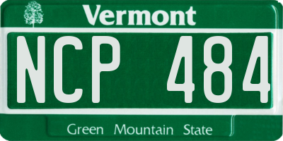 VT license plate NCP484