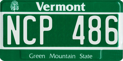 VT license plate NCP486