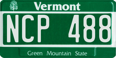 VT license plate NCP488