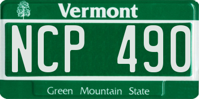 VT license plate NCP490