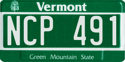 VT license plate NCP491