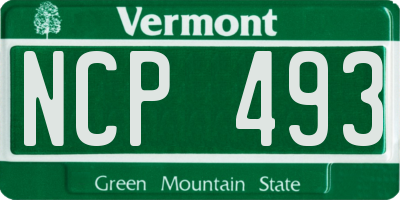 VT license plate NCP493
