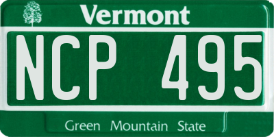 VT license plate NCP495