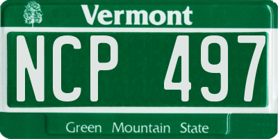 VT license plate NCP497