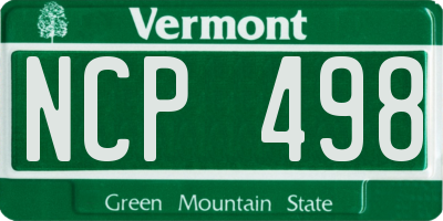 VT license plate NCP498
