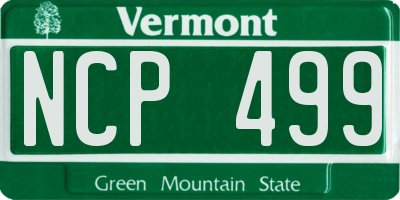 VT license plate NCP499