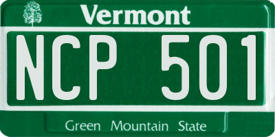 VT license plate NCP501