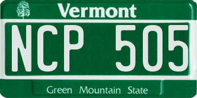 VT license plate NCP505