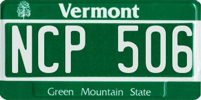 VT license plate NCP506