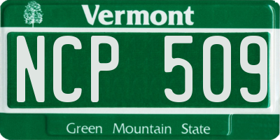 VT license plate NCP509