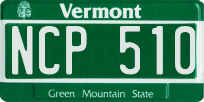 VT license plate NCP510