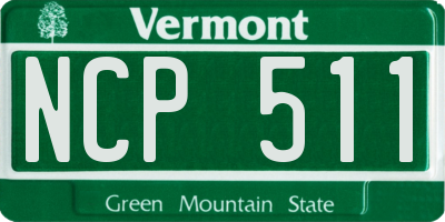 VT license plate NCP511