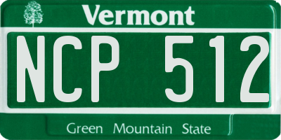 VT license plate NCP512