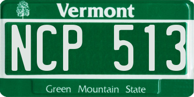 VT license plate NCP513