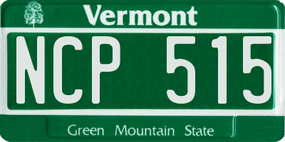 VT license plate NCP515