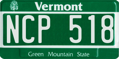 VT license plate NCP518