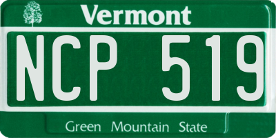 VT license plate NCP519