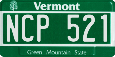VT license plate NCP521