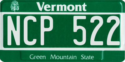VT license plate NCP522