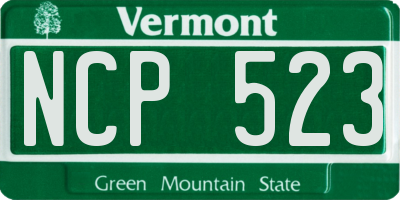 VT license plate NCP523