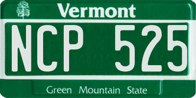 VT license plate NCP525