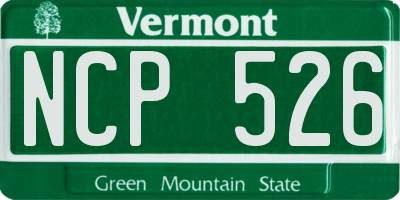 VT license plate NCP526