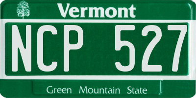 VT license plate NCP527
