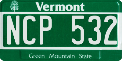 VT license plate NCP532