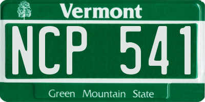 VT license plate NCP541