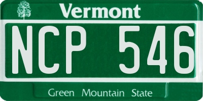 VT license plate NCP546